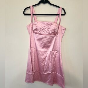 Andrea Satin Mini Dress - Size Large